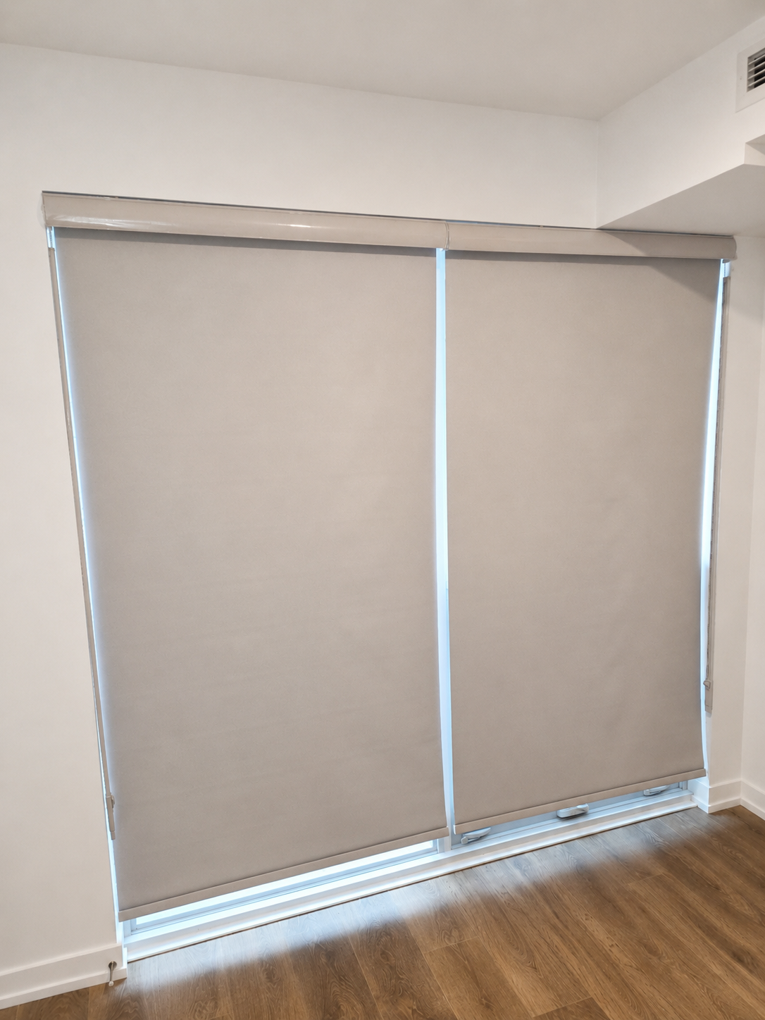 Zebra Blinds in Condo Balcony in Burlington by SKJ Home Solutions