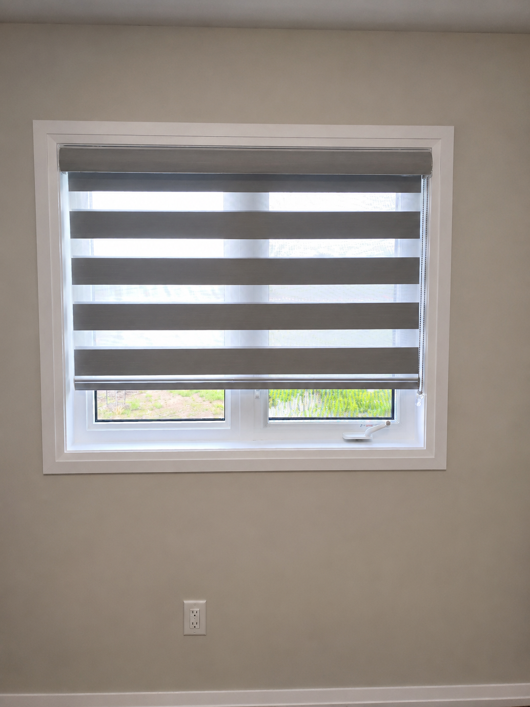 Zebra Blinds in Condo Bedroom in Burlington by SKJ Home Solutions