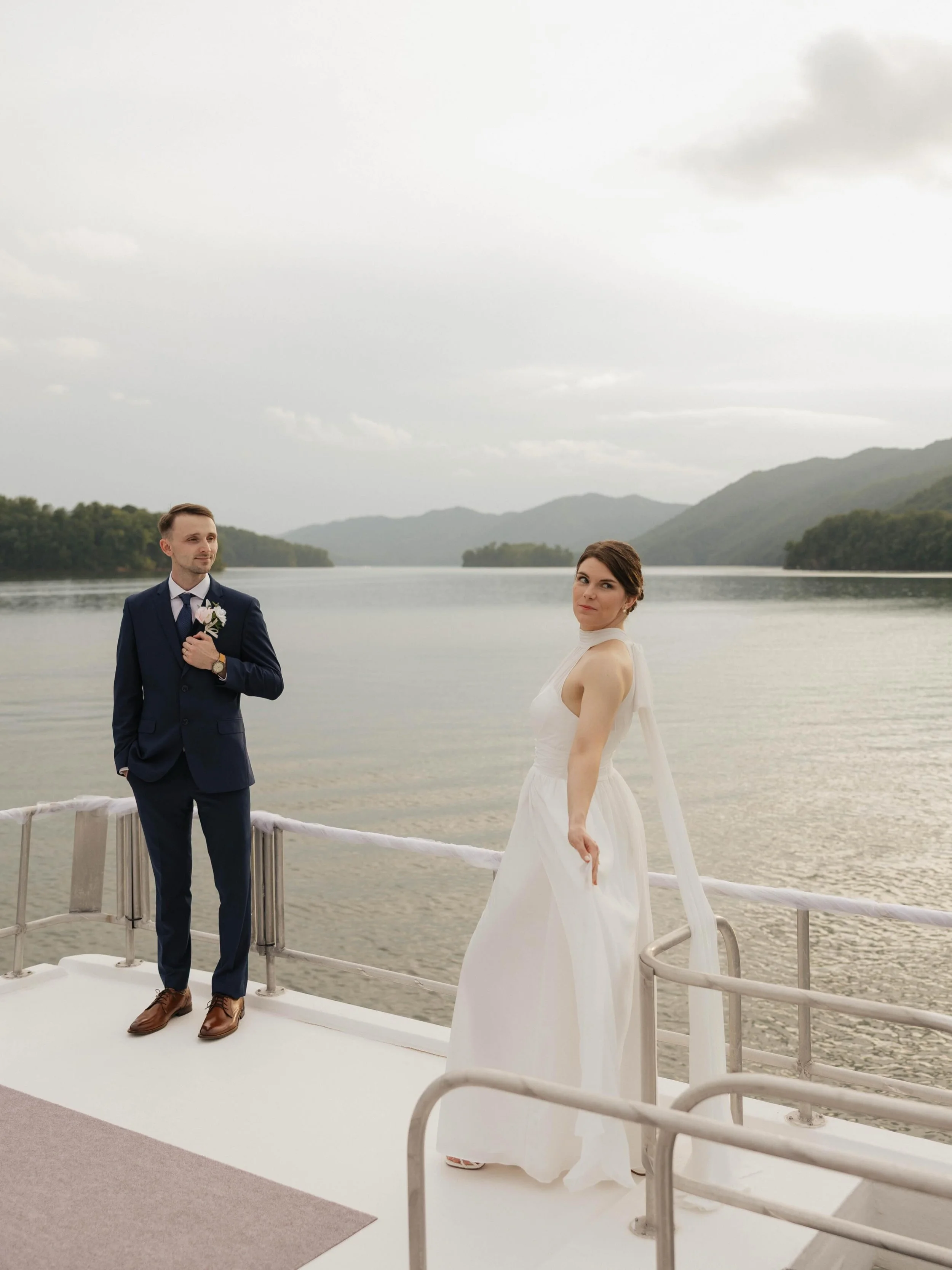 The Monds elopement &mdash;houseboat edition✨⛵️

From becoming one in the middle of Watauga lake to being surrounded by their closest people on their own boats, this day could not have been more special!!! Cortlyn &amp; Austin share such a special lo
