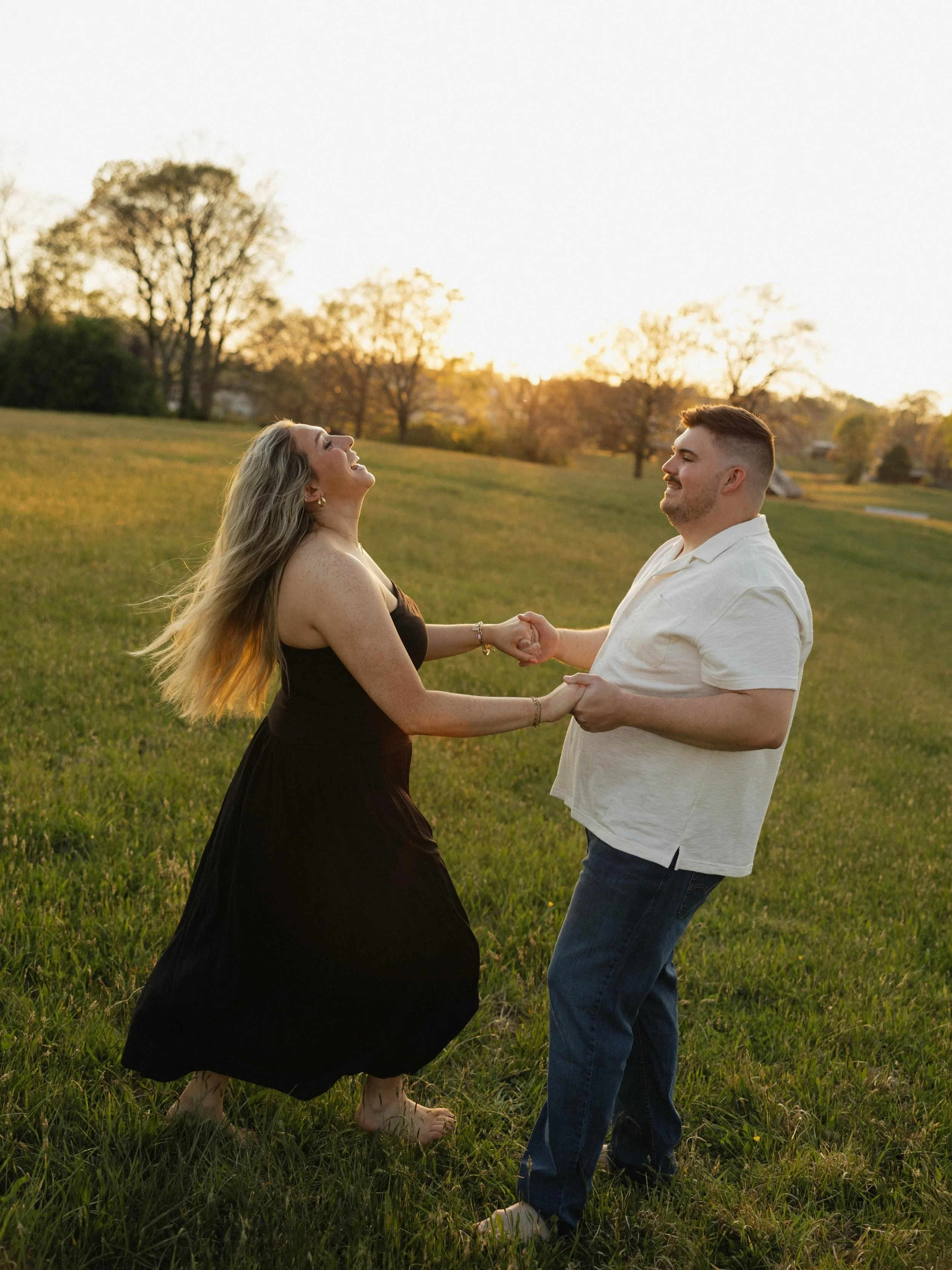 Year 4 of taking Hannah + Derick&rsquo;s anniversary pictures and they just keep getting sweeter!! This year we added the cutest addition 🤎