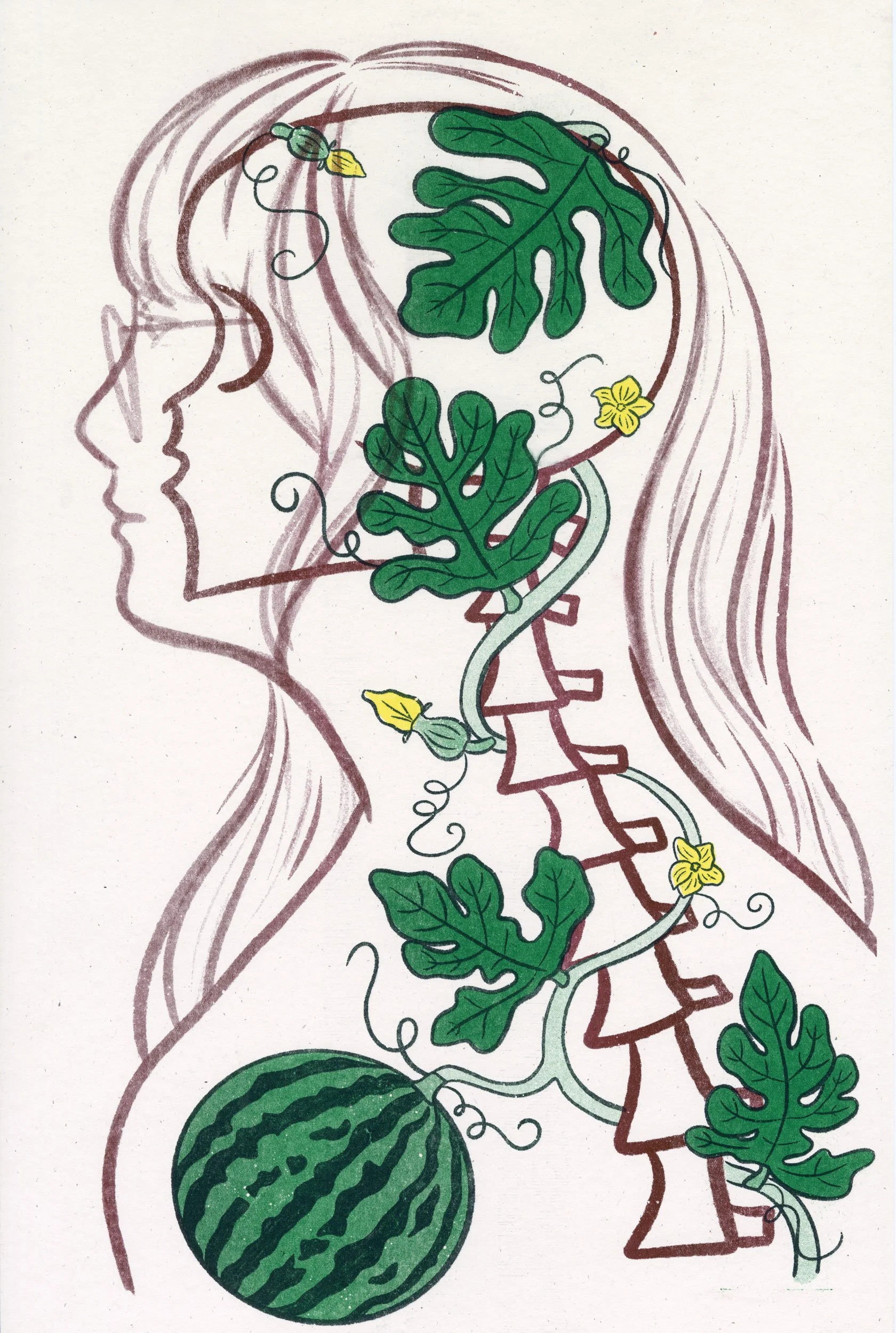 Quiet Anxiety, Risograph, 11x17", 2025