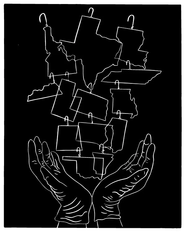 No Other Choice, Linocut, 10x12", 2022