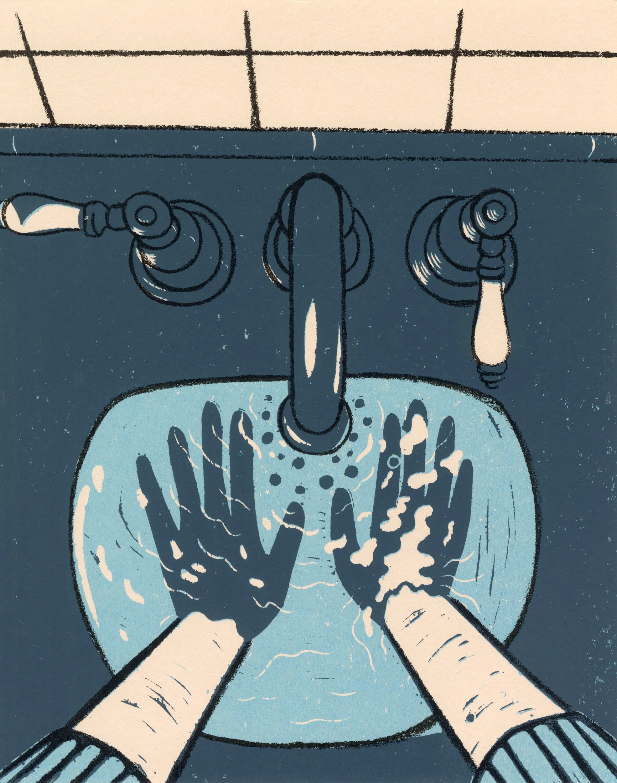 Submerge, Screenprint, 8x10", 2022