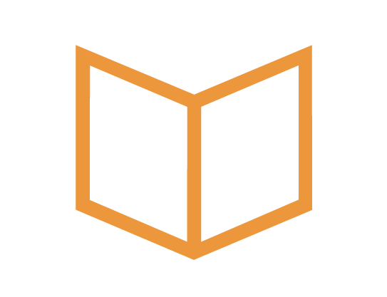 Geometric drawing of an outline square with sections divided by vertical, horizontal, and circle lines.