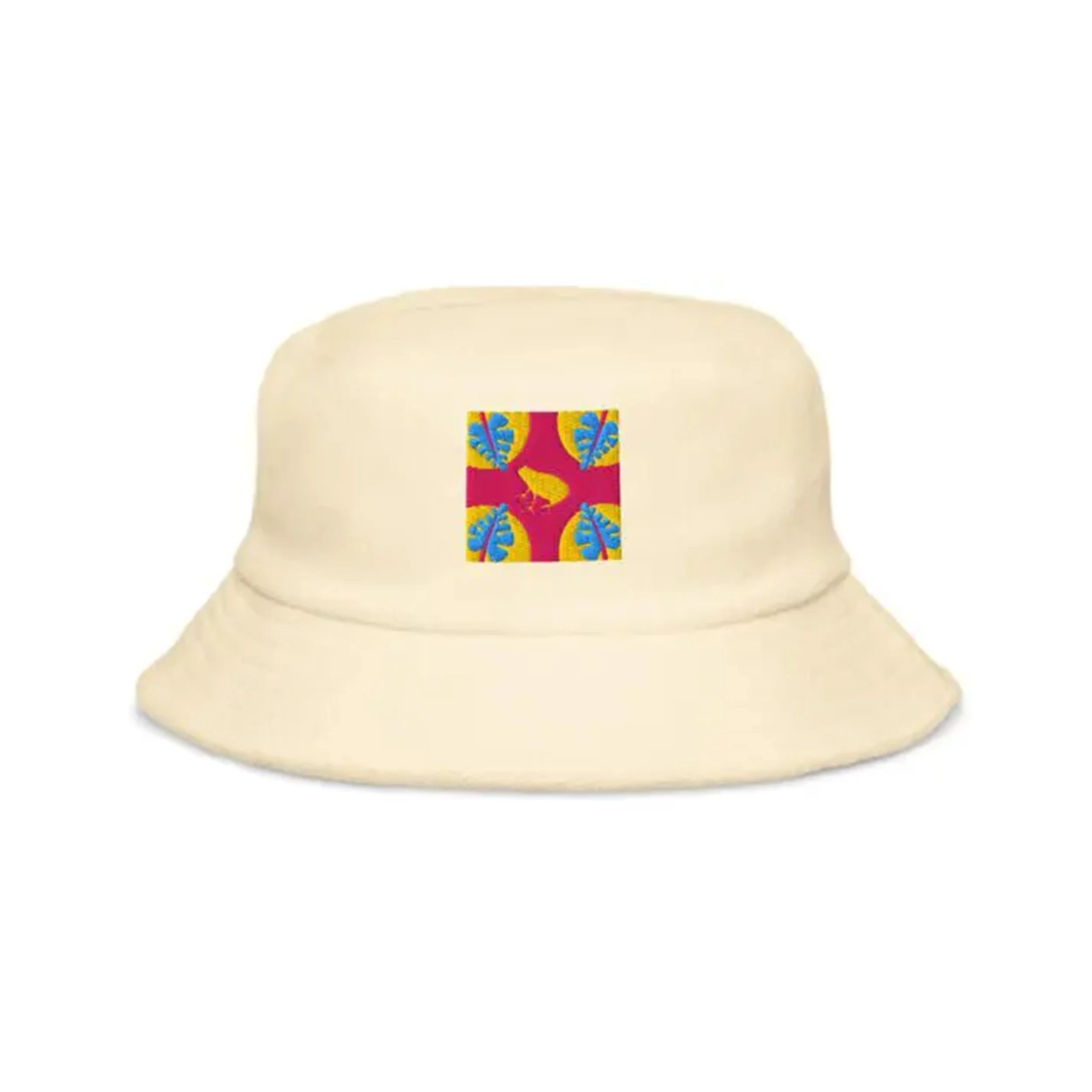Unstructured Terry Cloth Bucket Hat Light Yellow.jpg