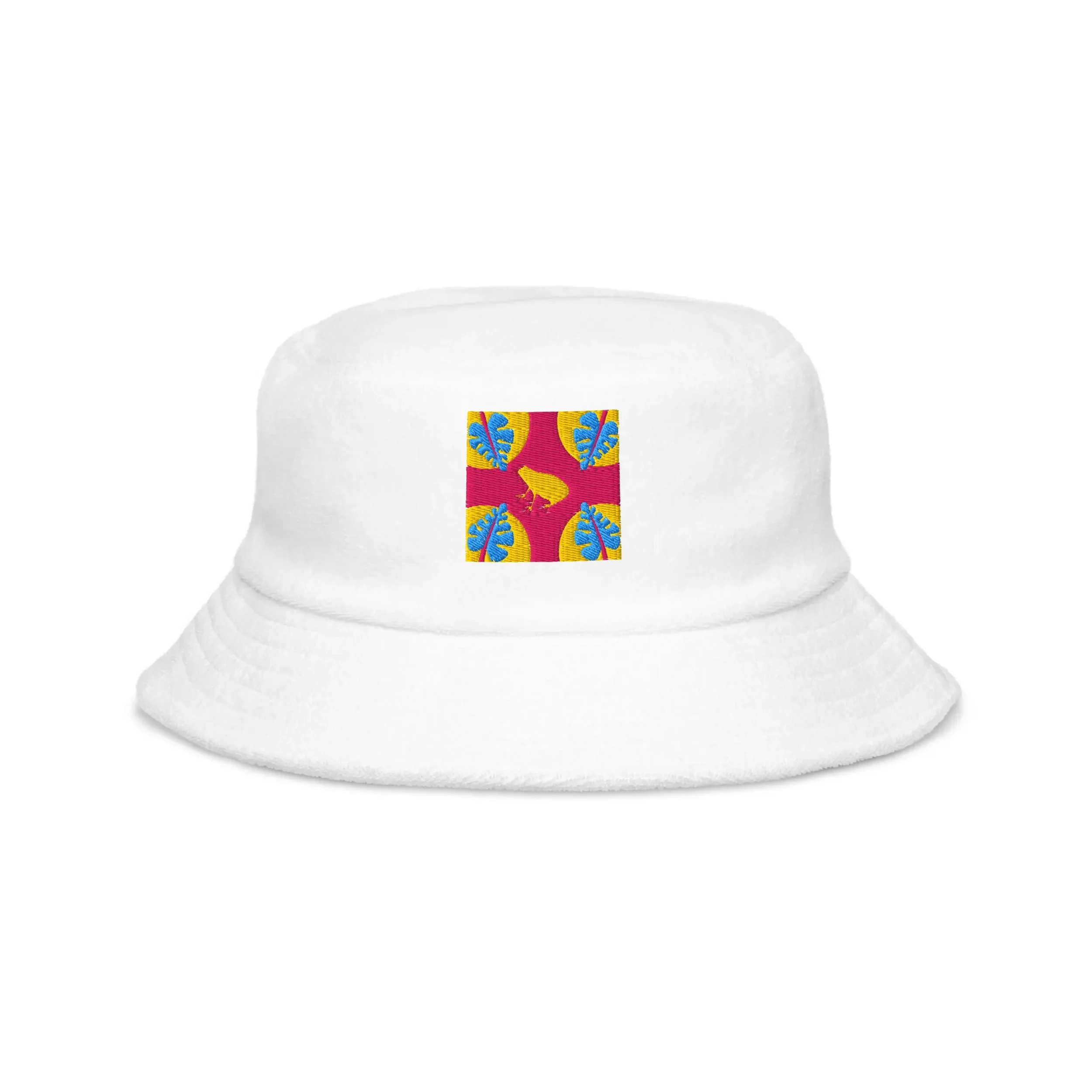 Unstructured Terry Cloth Bucket Hat White.jpg