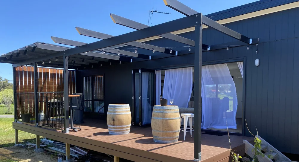 Outdoor deck at The Beach House Swansea