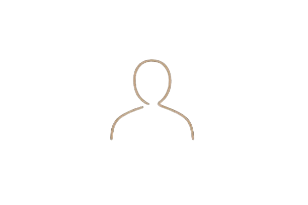 Outline of a person with a face shape, neck, and shoulders, on a black background.