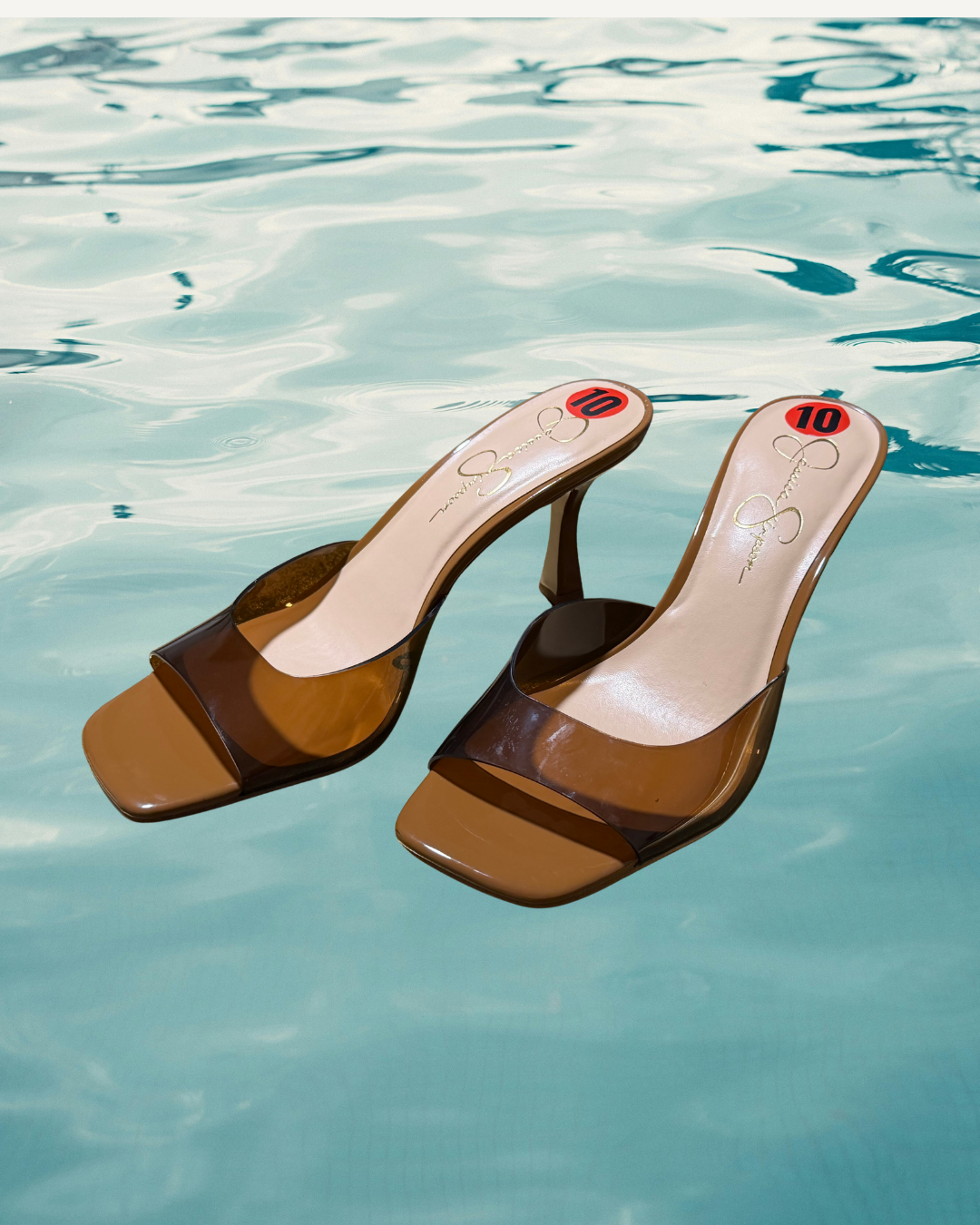 Vinyl Stiletto Sandals (SZ 10)