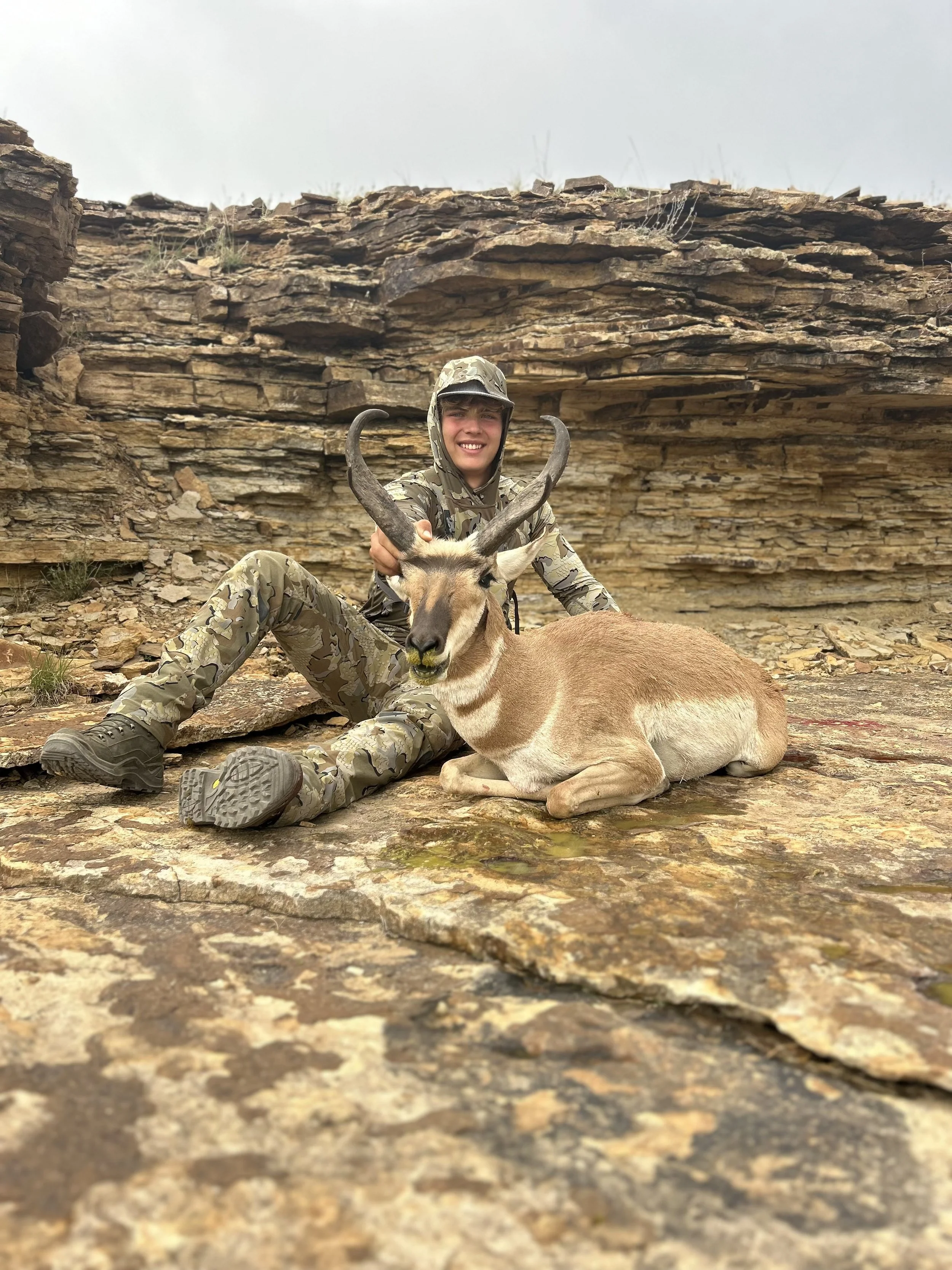 Pronghorn hunting with a south Texas guide.