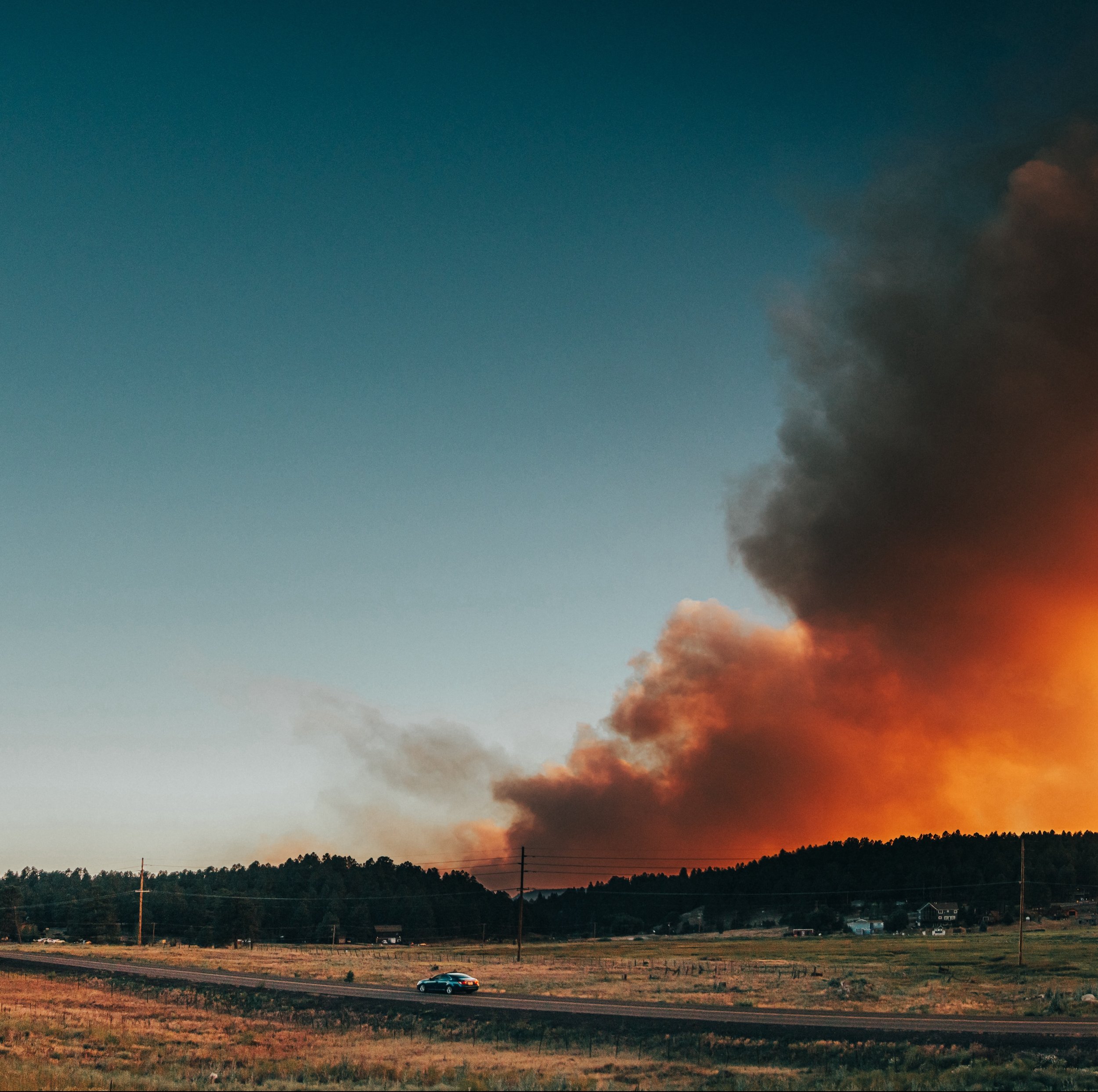 Pocket fire pano from I-17