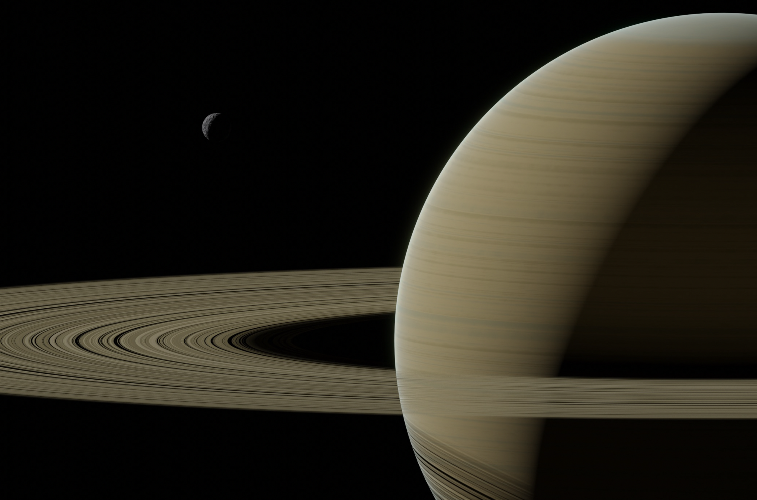Saturn and Moon Material Showcase