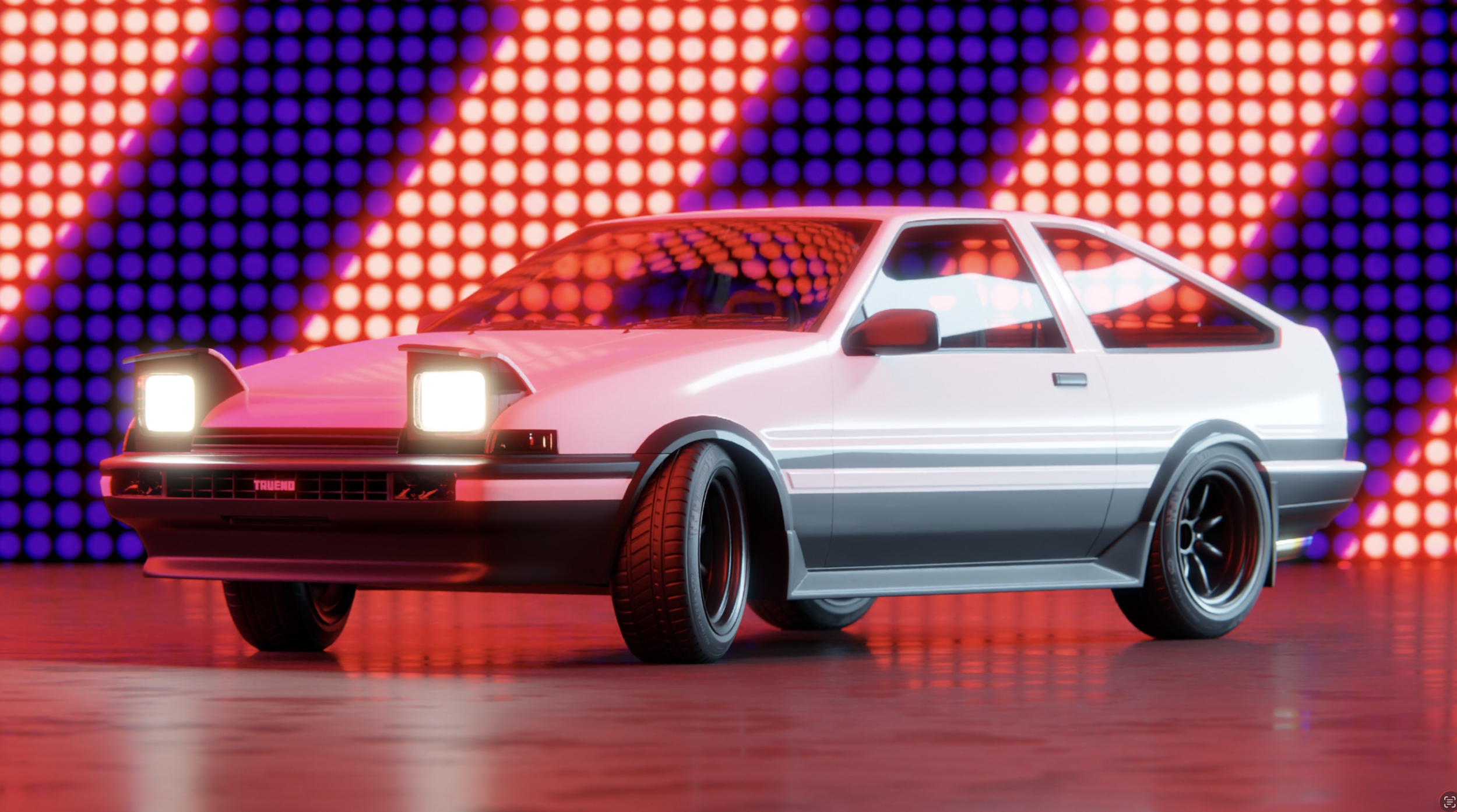 Trueno Model with Procedural Background