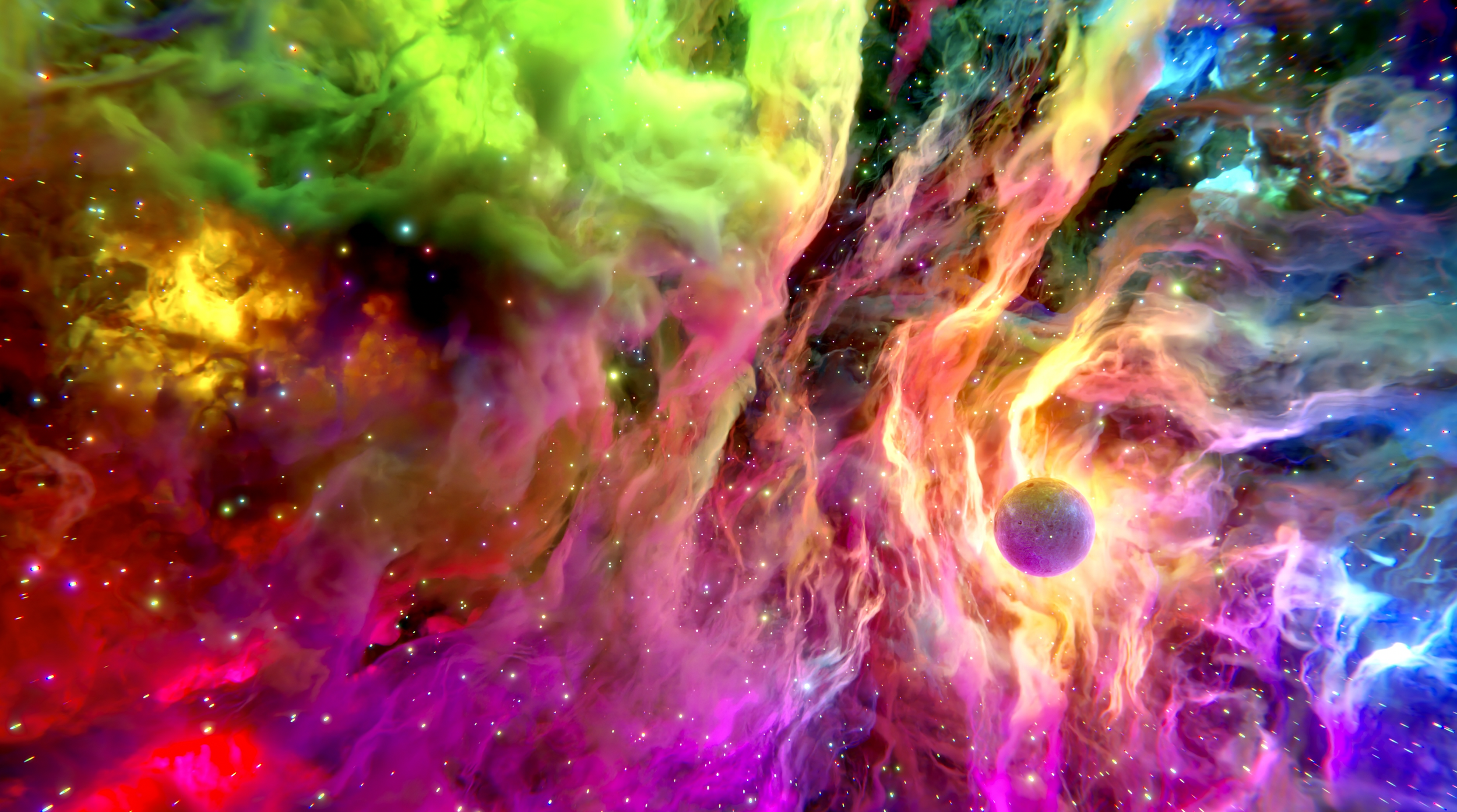 Abstract Nebula and Planet