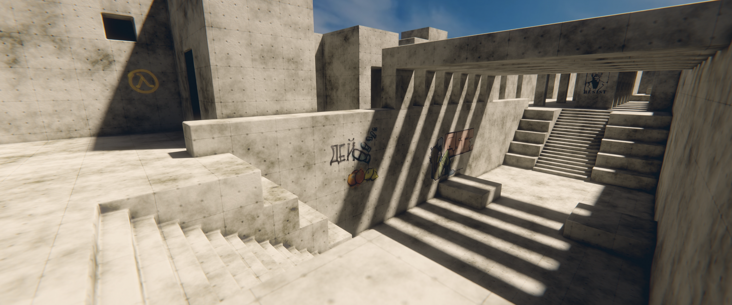 Brutalist Recreation of Map from Garry's Mod