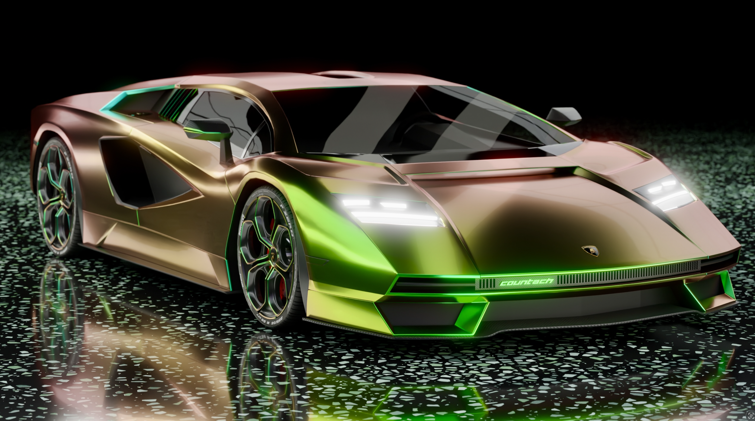 Lamborghini Countach II with Experimental Materials