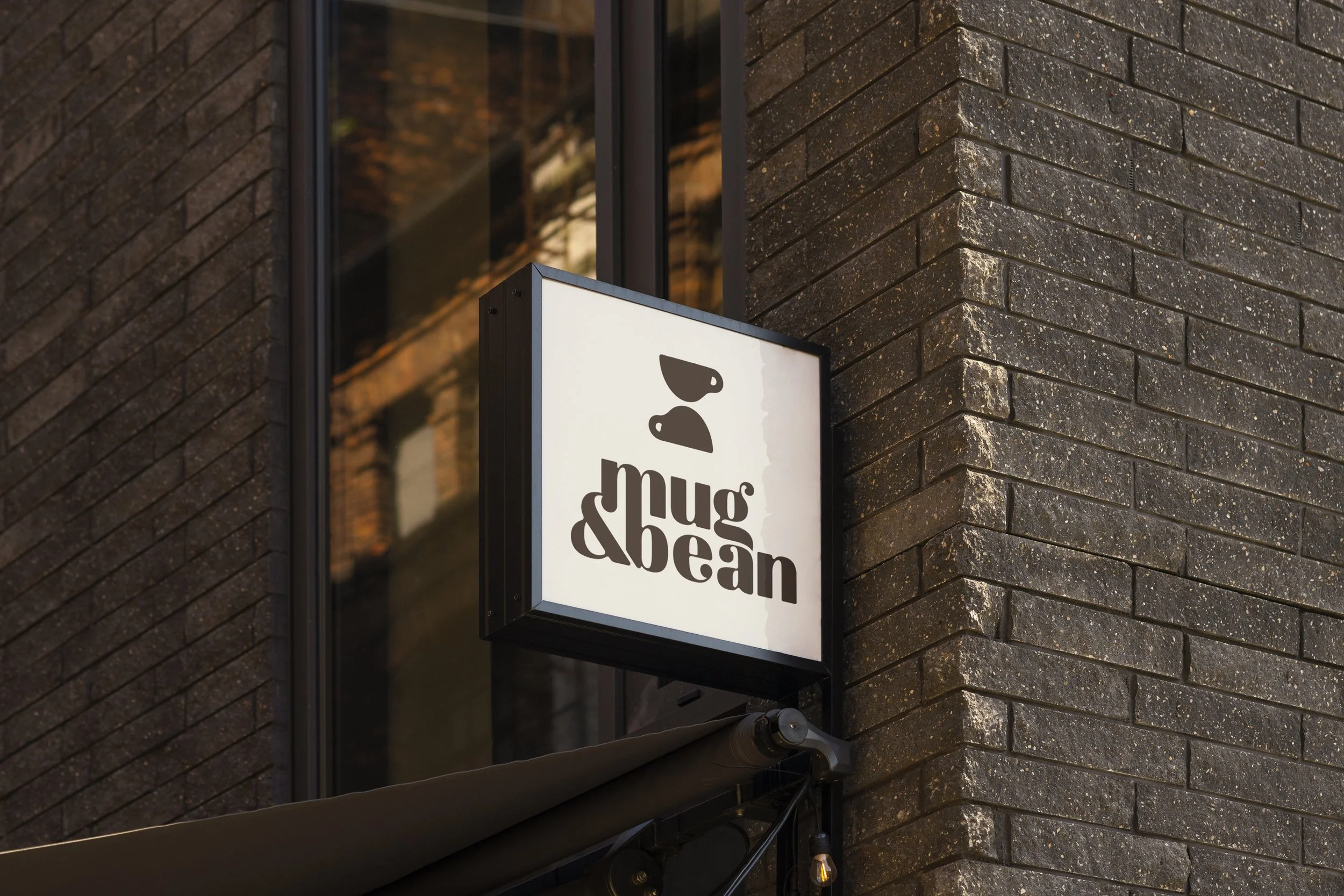 Signage mockup showcasing the symbol and wordmark logo