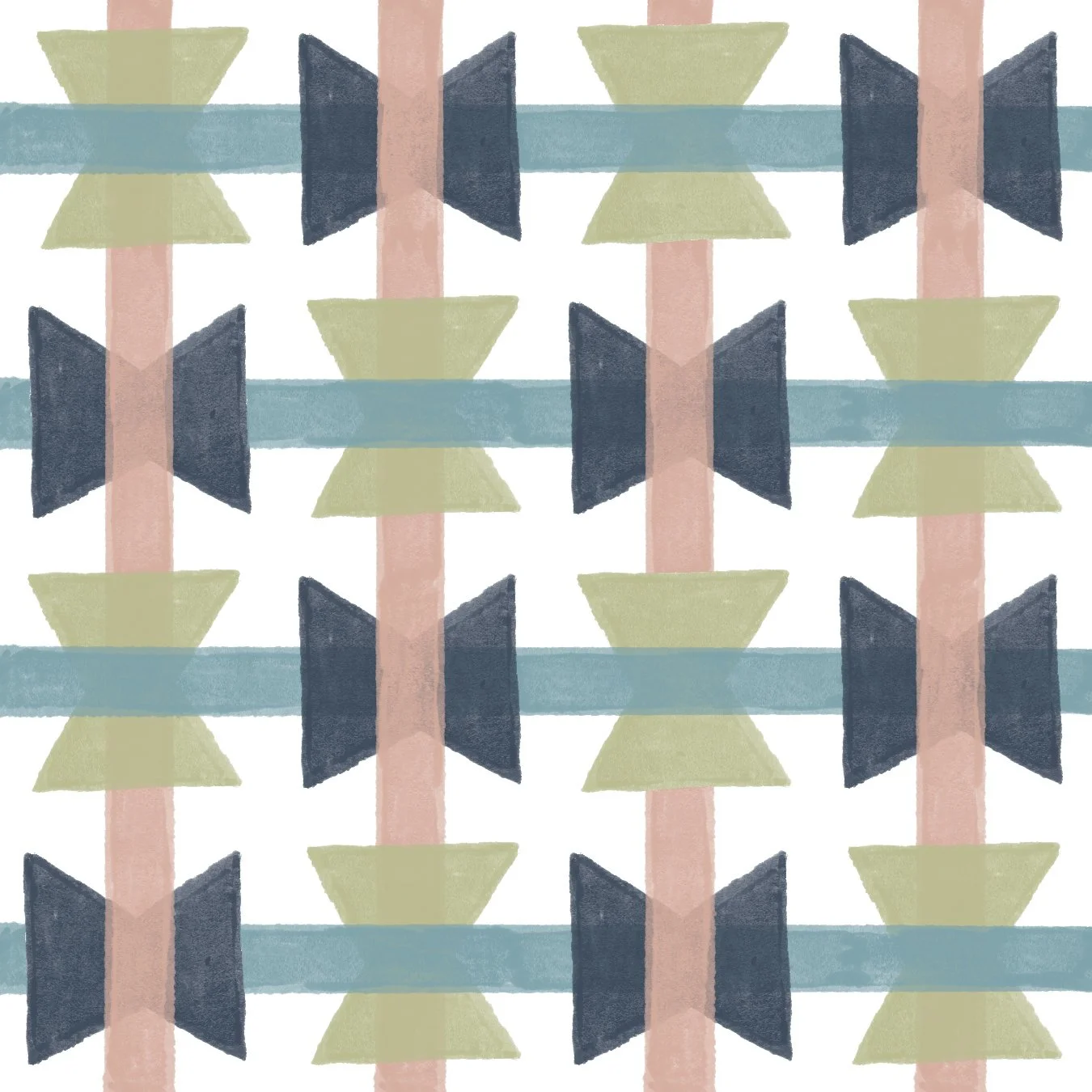 "Patchwork" in Rose Bush, Clover, and Apricot