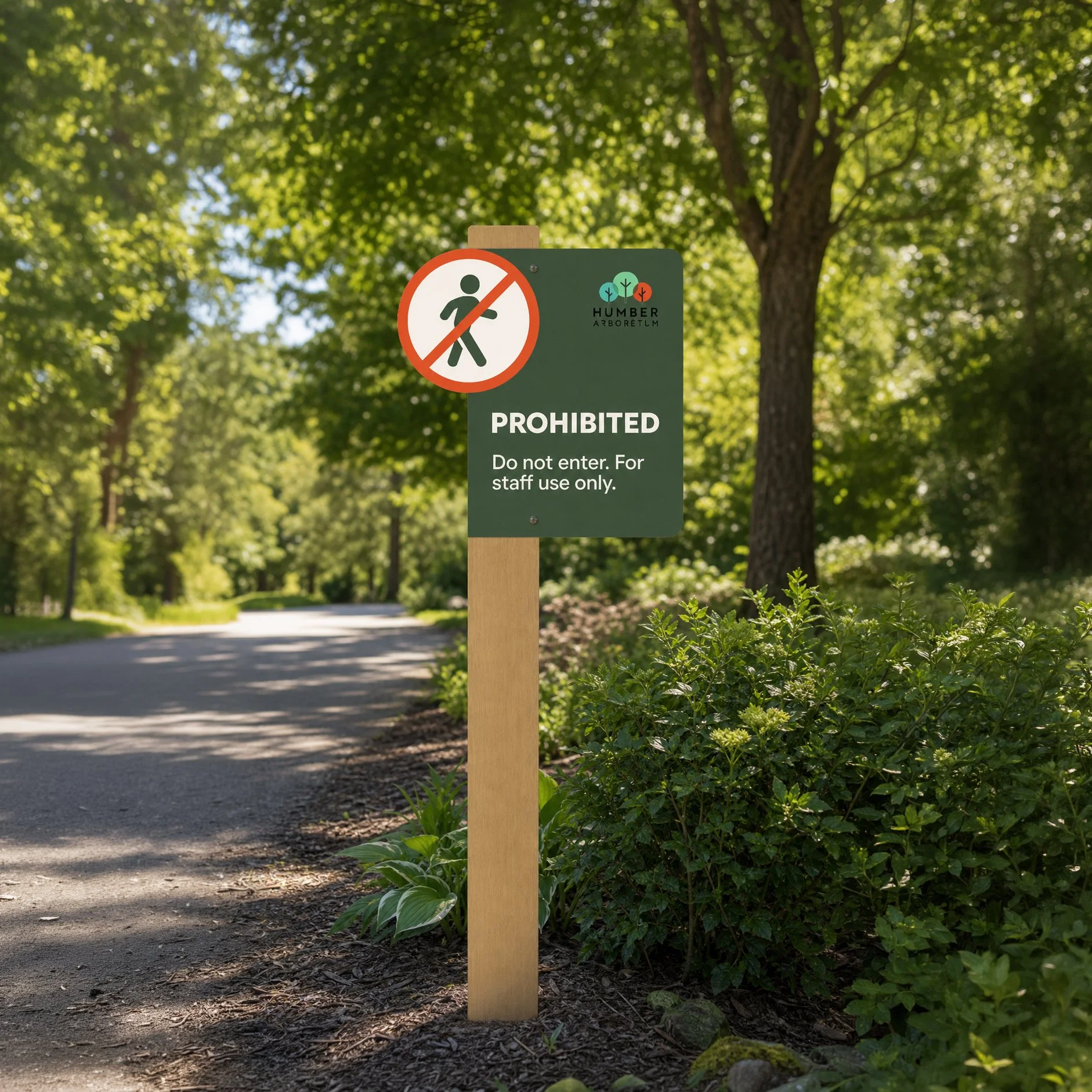 A warning sign to caution visitors