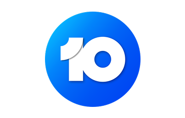 A blue circle with the number 10 in white text inside