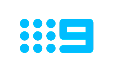 A digital logo showing a 3x3 grid of blue circles next to a blue number nine.