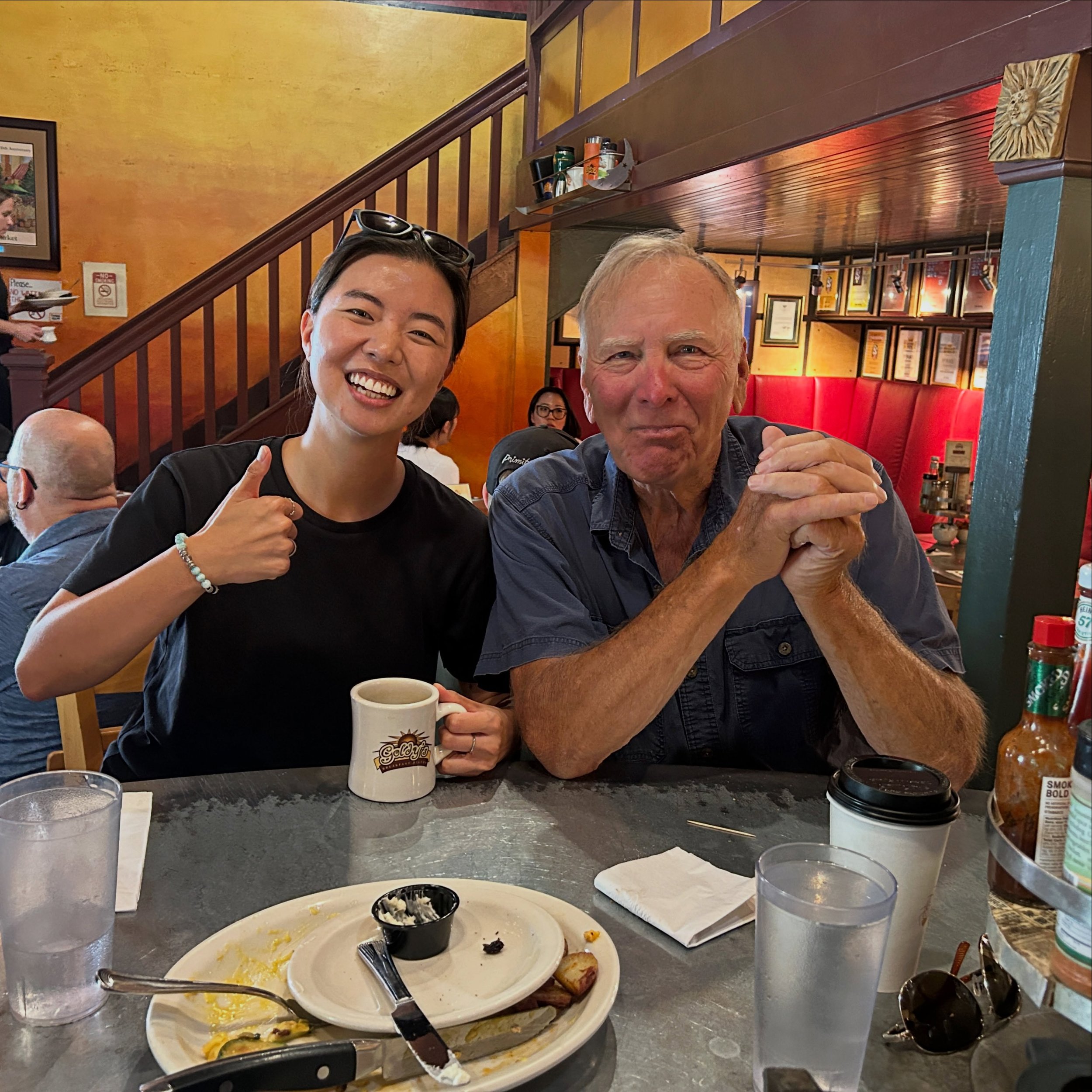 Had to make a separate post for my last 24 hours in Boise 🥔

This is Roger. He happened to sit next to me at the breakfast spot I had wandered into, and I quickly learned that he was a beloved regular customer who had a special relationship with the