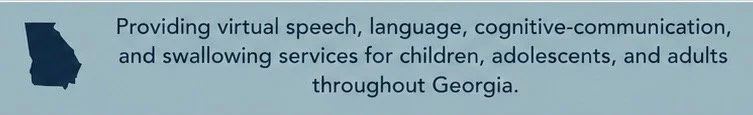 Telehealth speech therapy session for children and adults in Georgia