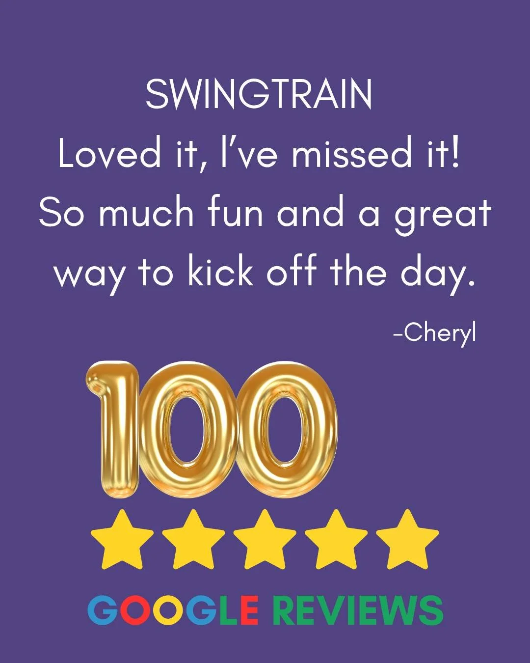 Thank you Cheryl for your lovely feedback. We've missed having you on the Glow dance-floor, so great to have you back. What you may not have realised is that your review was the one that broke a massive milestone. 100 FIVE-STAR GOOGLE REVIEWS! 

That