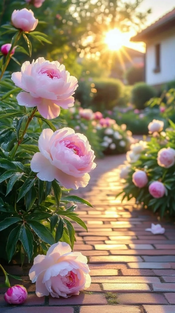 Soft pink peonies — Live Well With Ali brand imagery