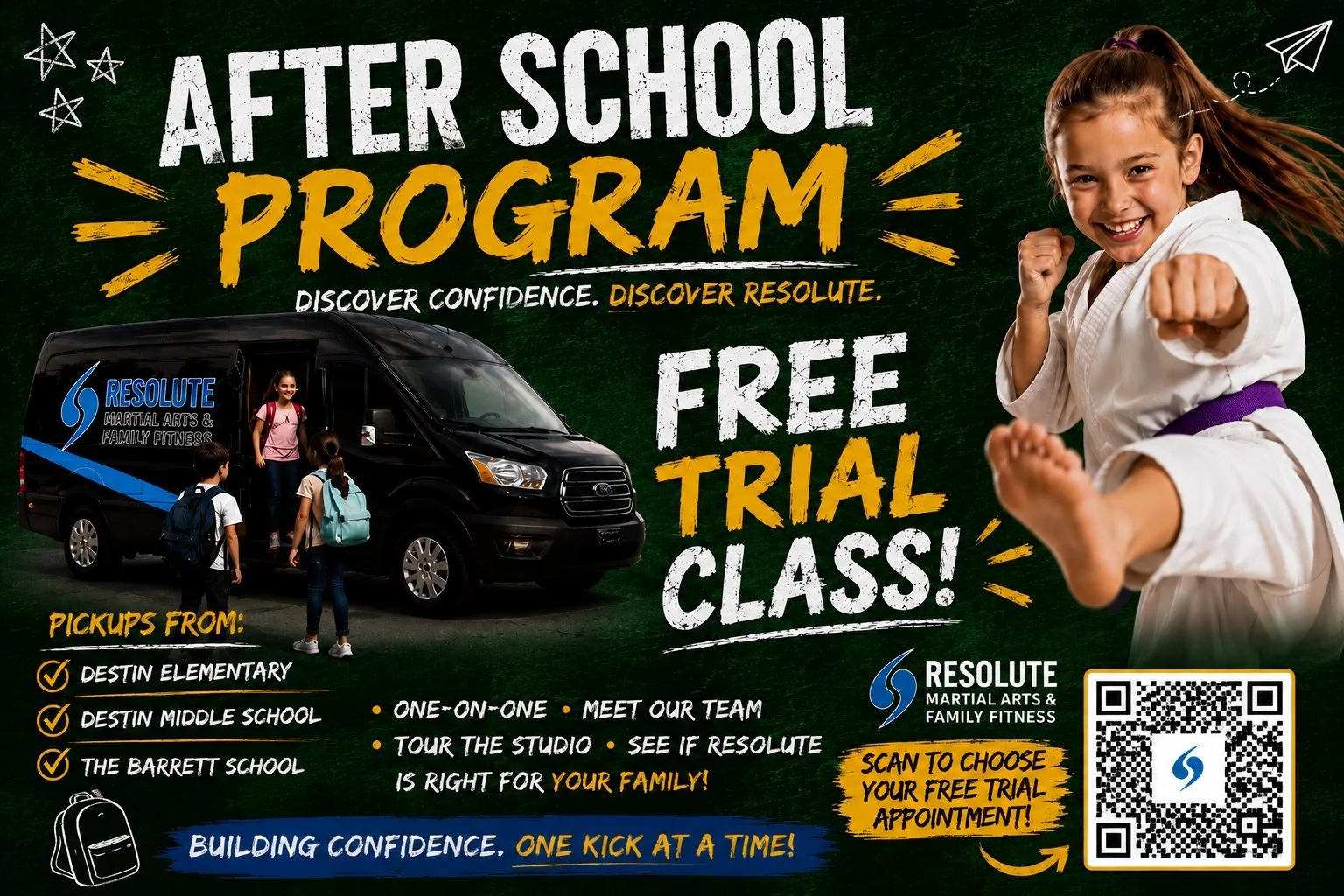 🥋 AFTER SCHOOL REGISTRATION IS NOW OPEN! 🚌

Parents&hellip; this is the time to reserve your child&rsquo;s spot before we fill up!

For over 17 years, Resolute Martial Arts &amp; Family Fitness has proudly been the trusted choice for families looki