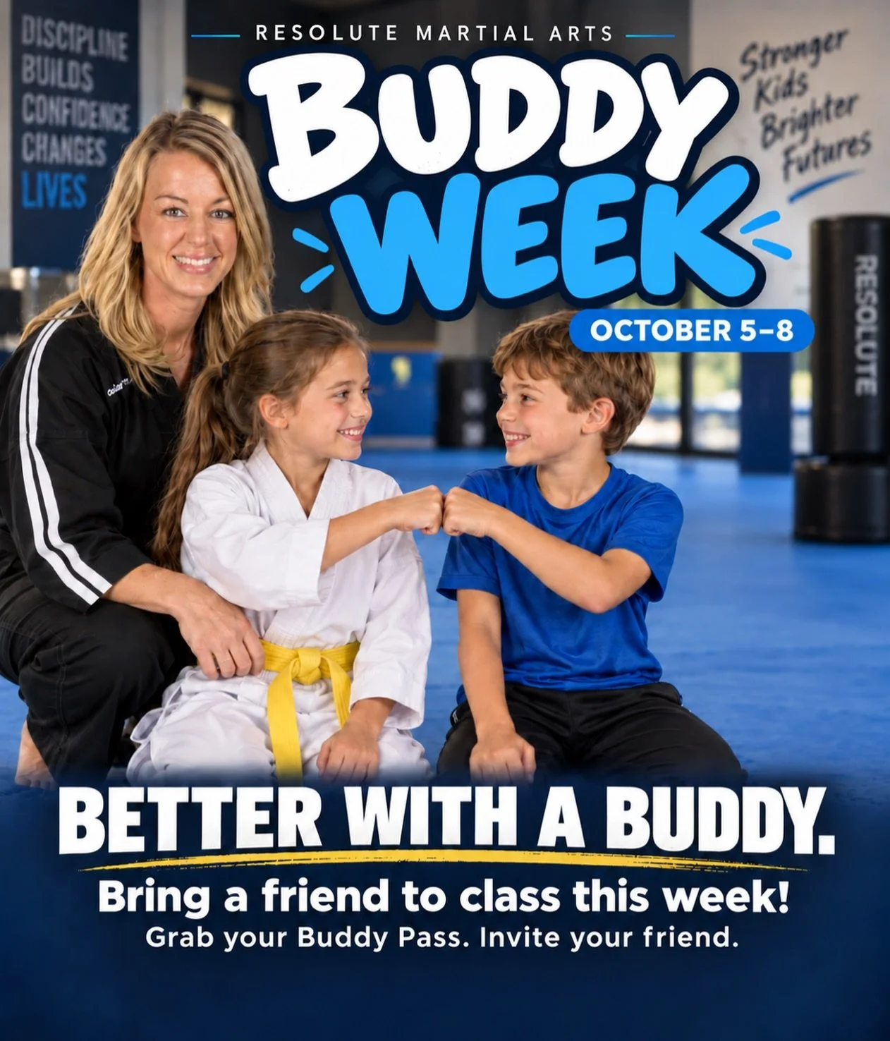 Ts BUDDY WEEK at the studio!  FUN classes all week that you can do with your buddy! Free trial and visit! Let&rsquo;s go! Check your emails 💪🏽💪🏽