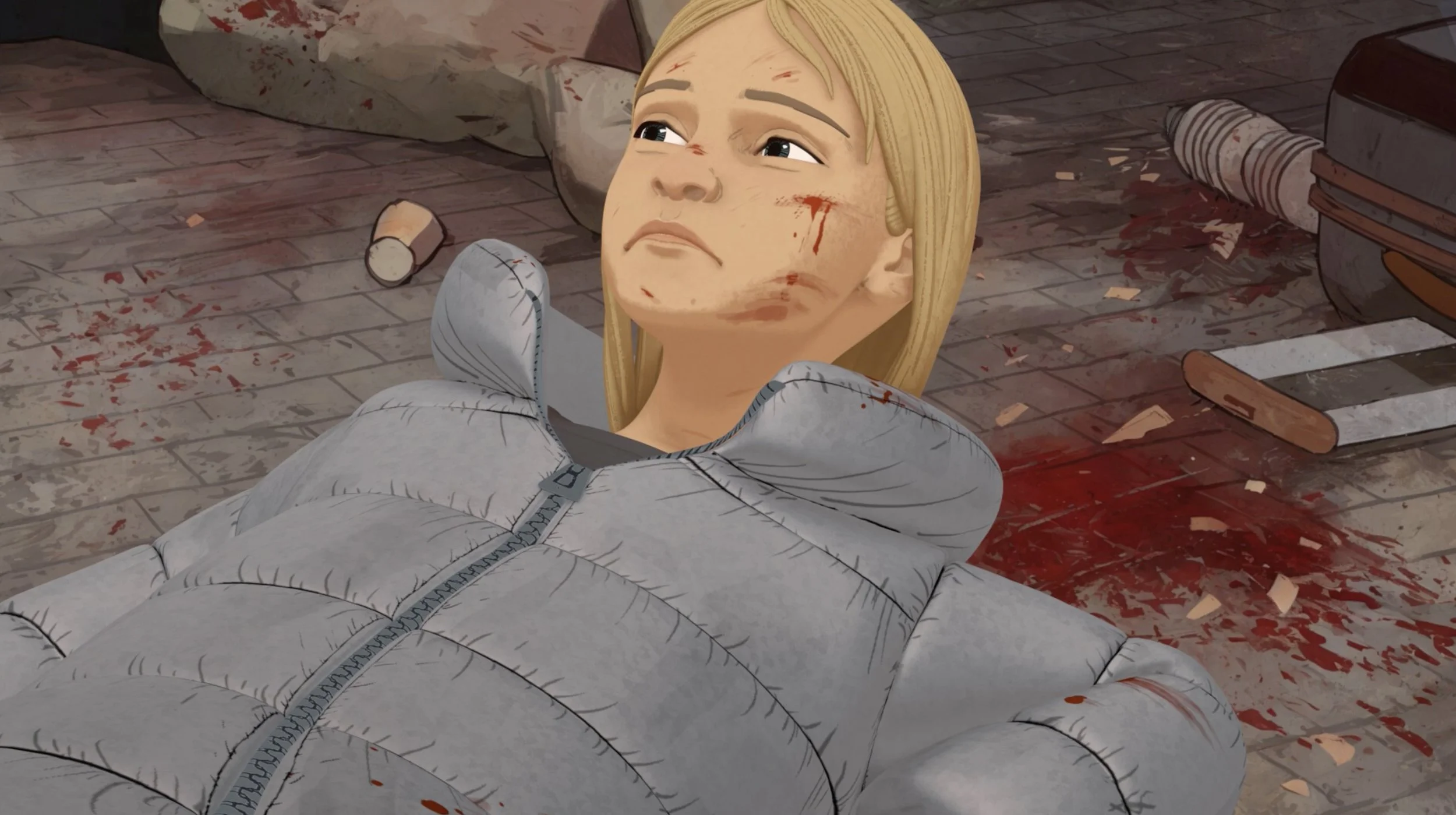 Yana at the Railway station wounded animated 01 .jpg