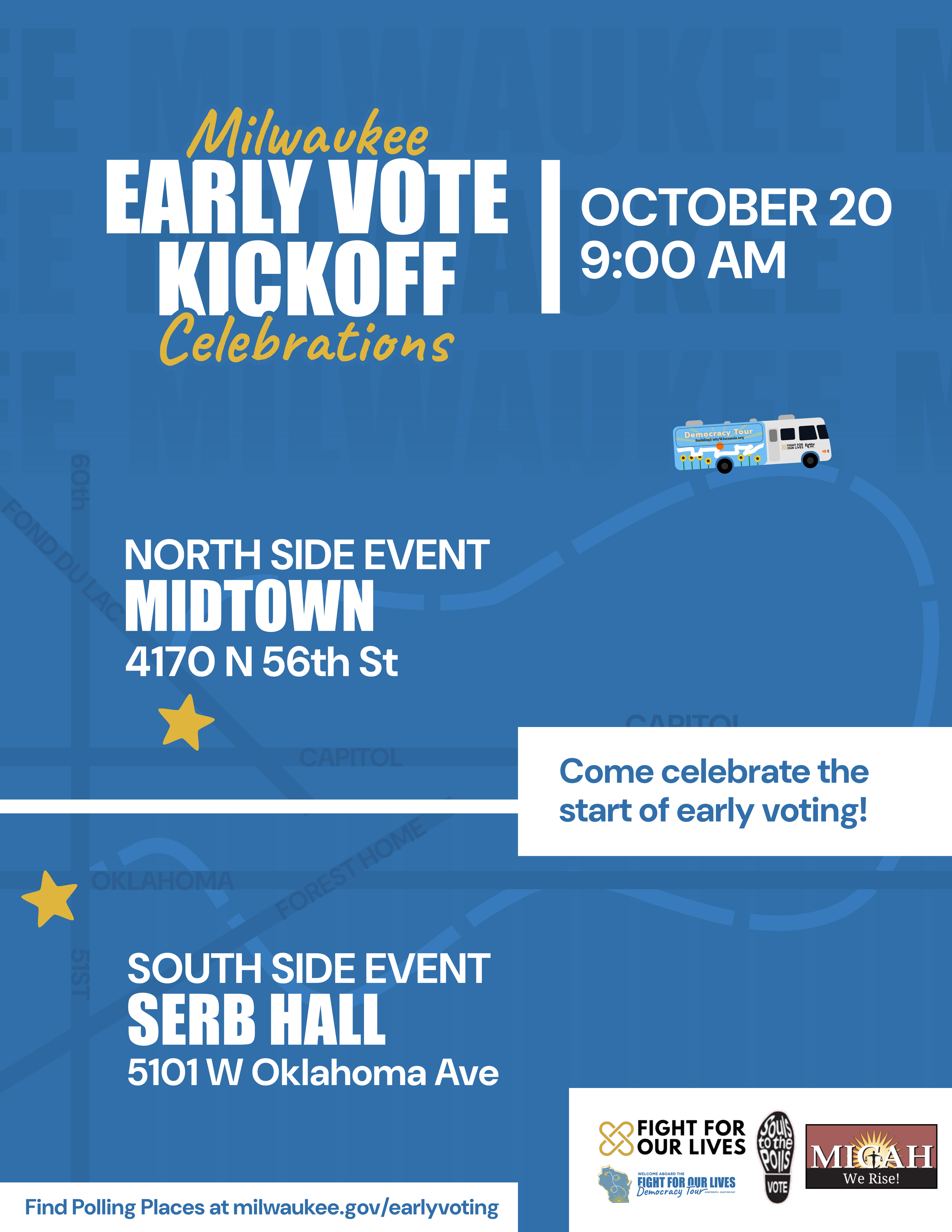Milwaukee early vote kickoff celebration - Midtown