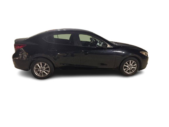 Black Mazda 3 rental car