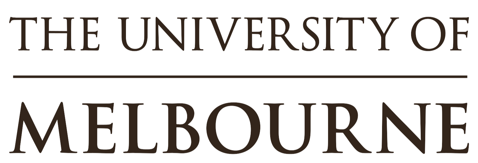 Text that reads 'The University of Melbourne' in stylized font.