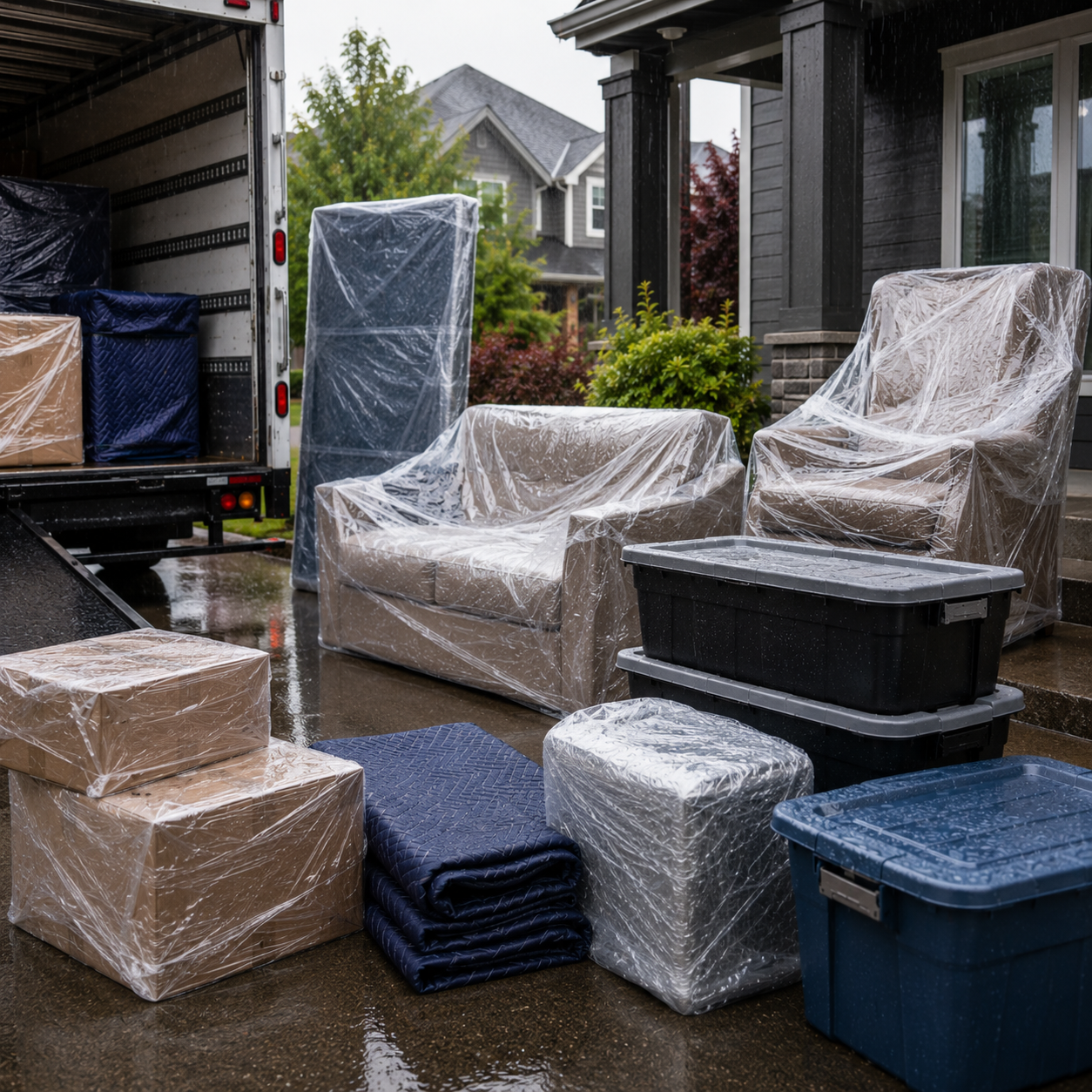 How to Keep Your Belongings Dry on a Rainy Moving Day