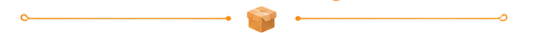 Image with two orange bars and a small cardboard box in the center.