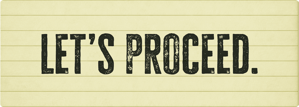 Cue Card - Let's Proceed