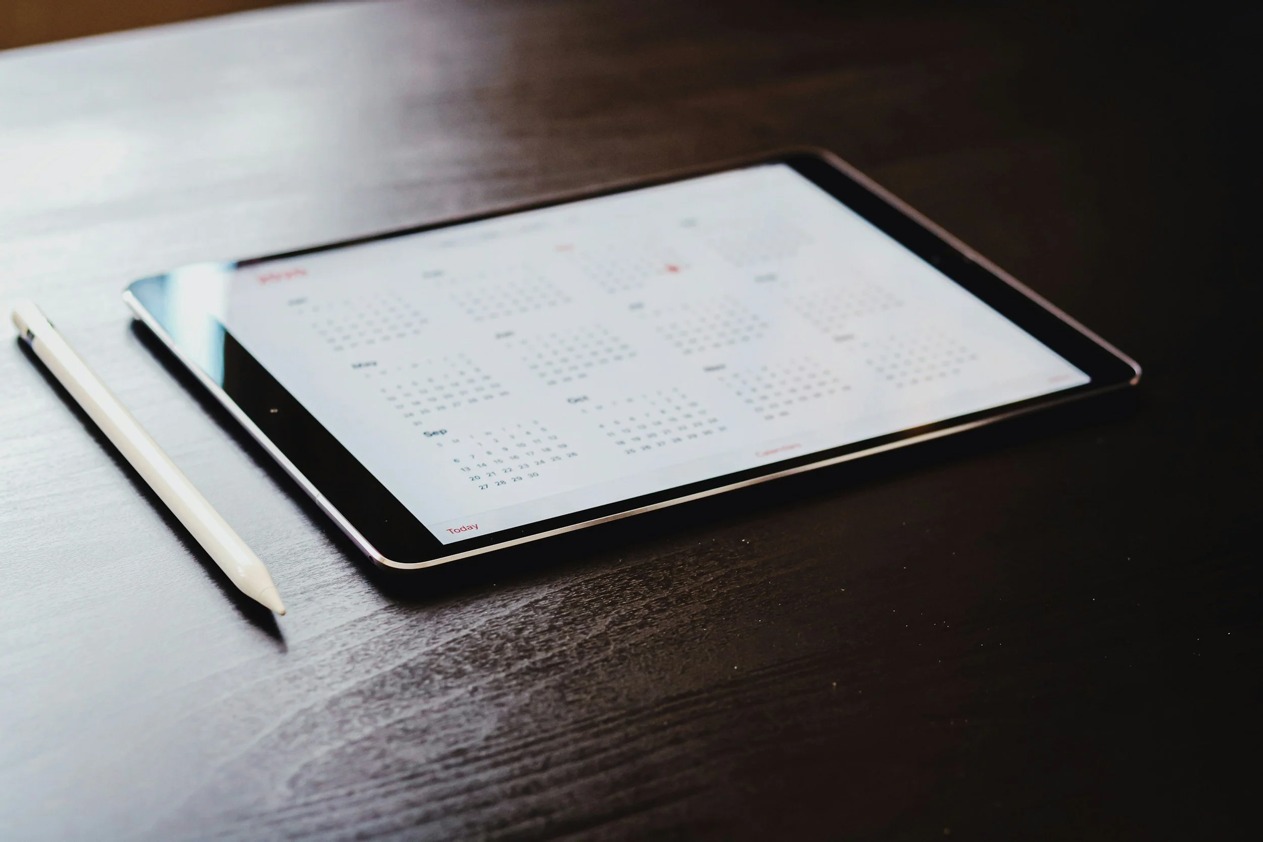 Digital calendar used to schedule recurring cleaning appointments