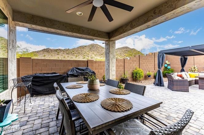 Guest-ready covered patio after outdoor tidying and staging