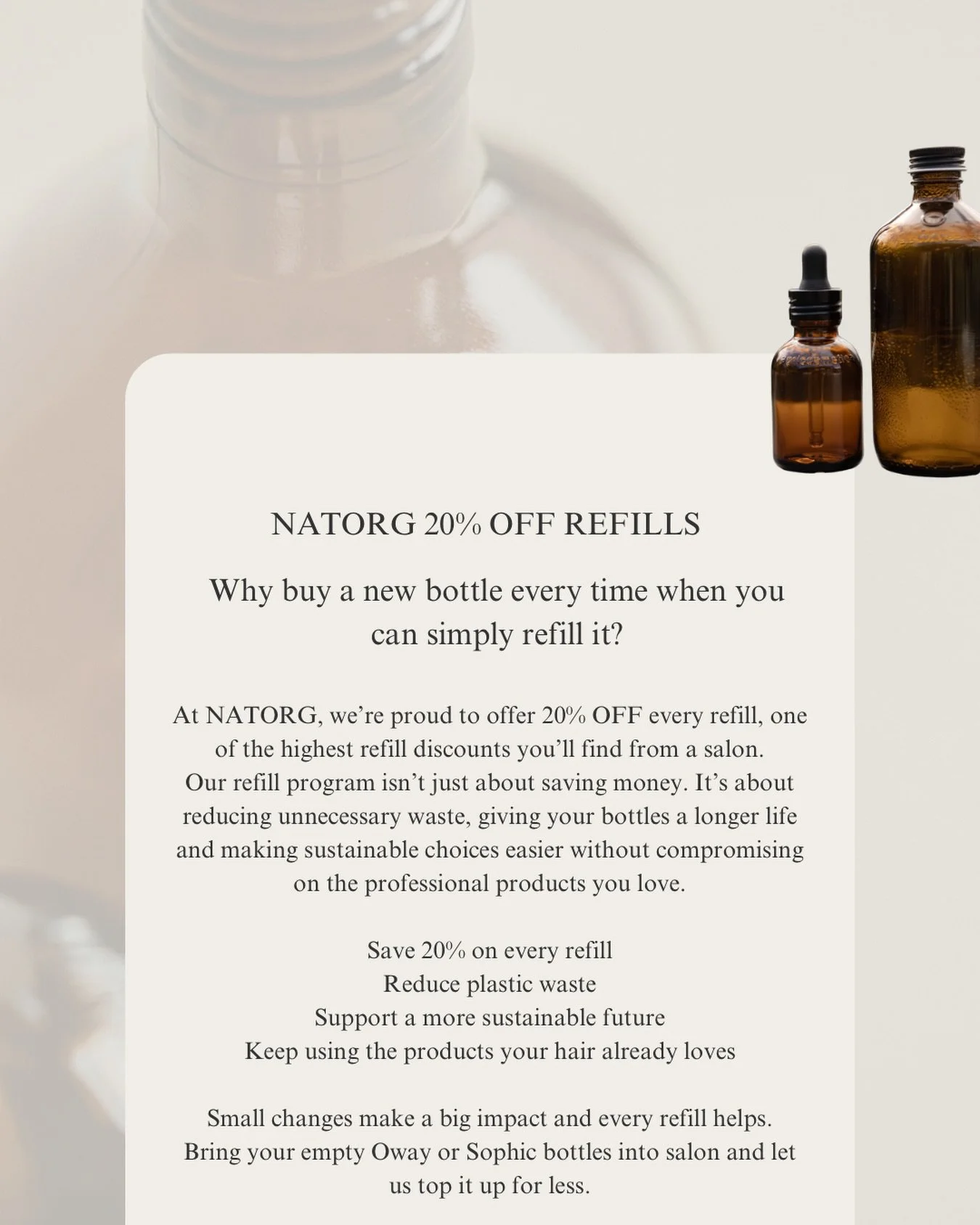 20% OFF refills? Yes, we&rsquo;re serious ♻️