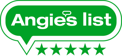 Angie's List logo with five-star rating graphic.