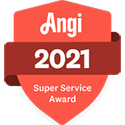 Super Service Award badge from Angi for 2021