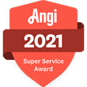 Super Service Award badge from Angi for 2021
