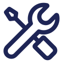 Icon of a wrench and a screwdriver crossed