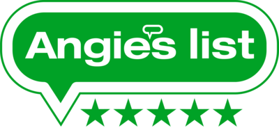 Angie's List logo with five-star rating graphic.
