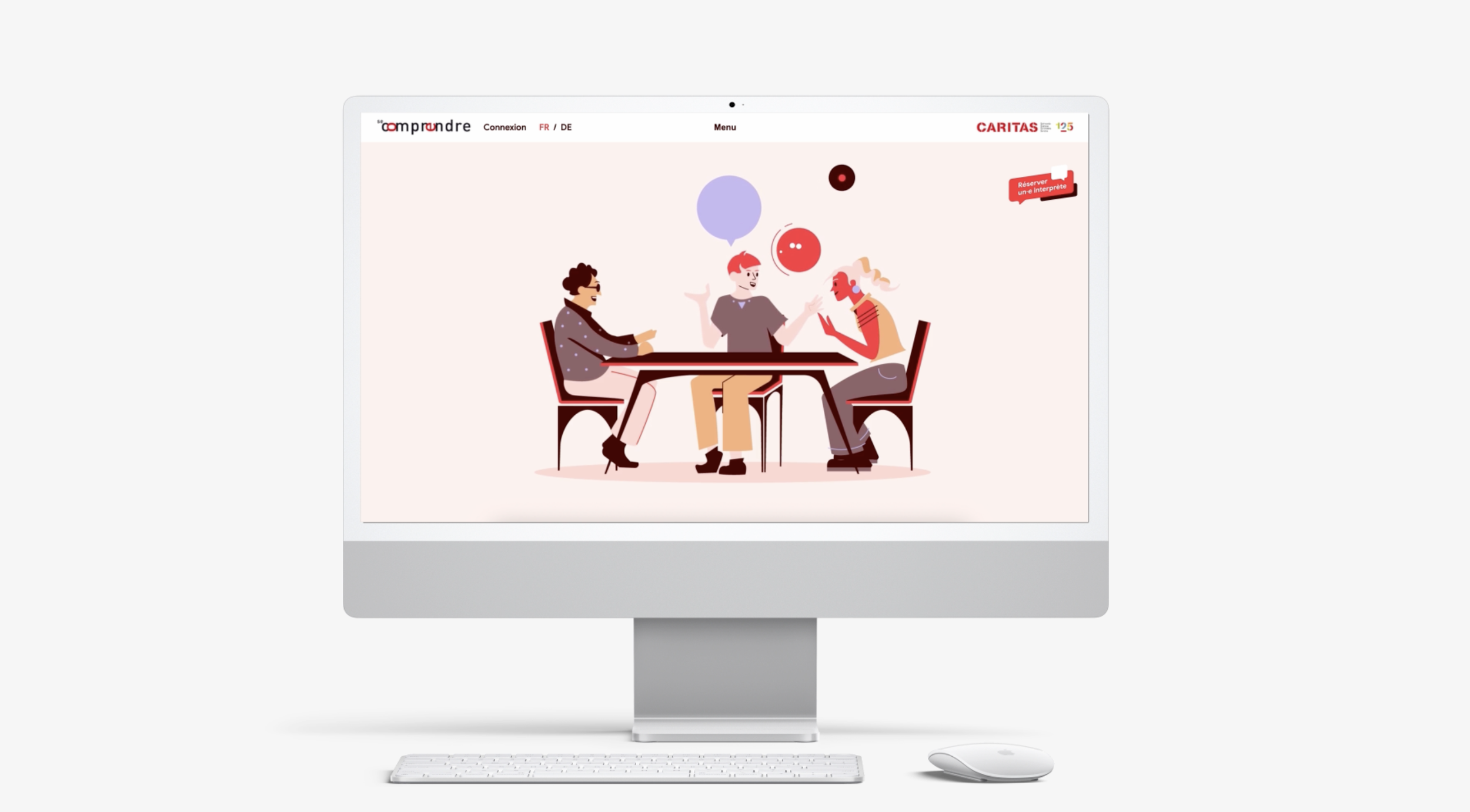 Illustrations animées pour le site web Se Comprendre de Caritas