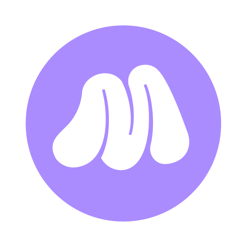 Icône représentant le logo de Michèle Reymond: un M majuscule dans un style cartoonesque.