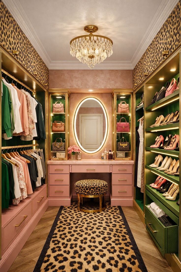 luxury walk in robe layout