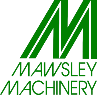 Logo for Mawsley Machinery in green and black.